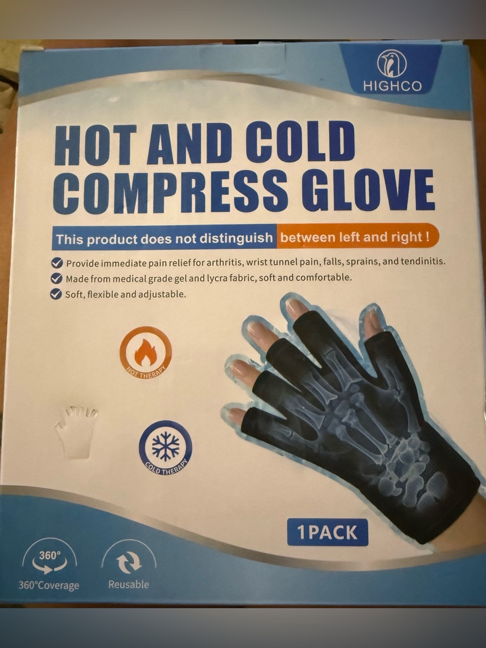 Reusable Hot and Cold Compress Glove
